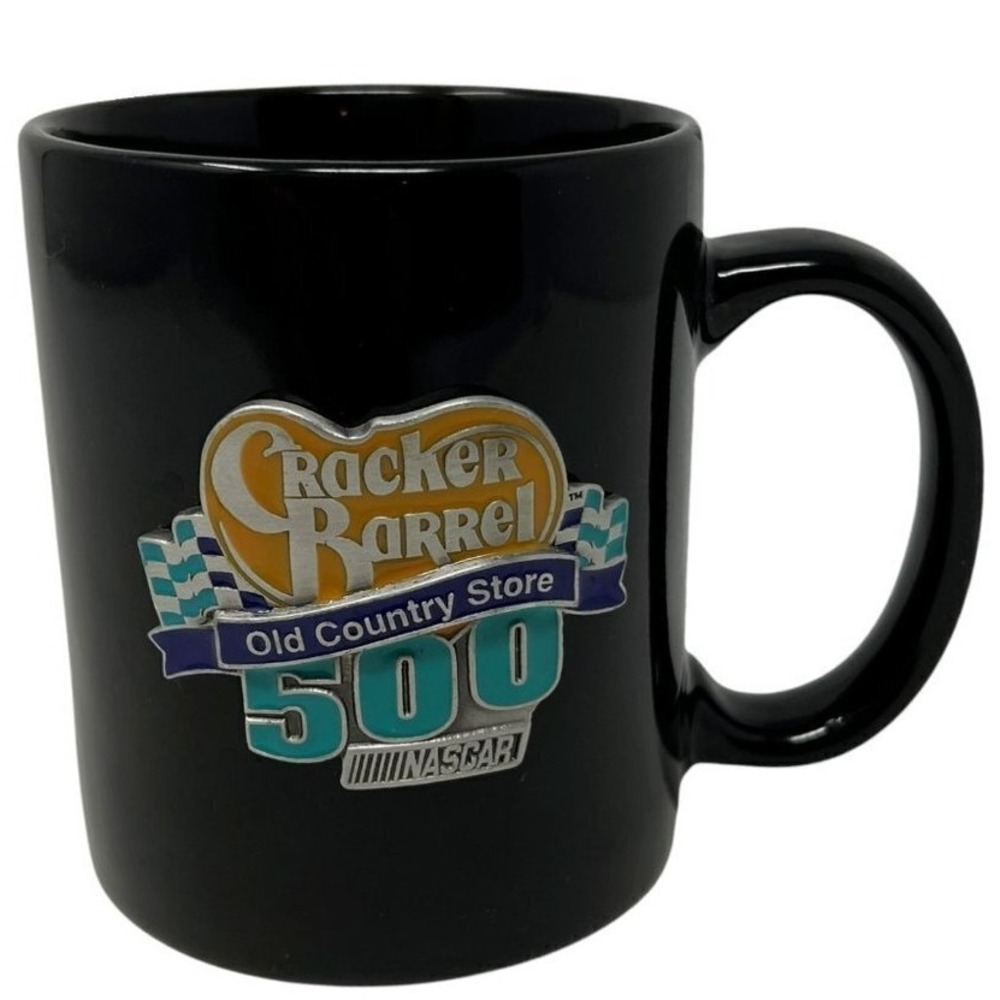 Cracker Barrel Old Country Store 500 NASCAR Race Black Coffee Mug Tea Cup‎